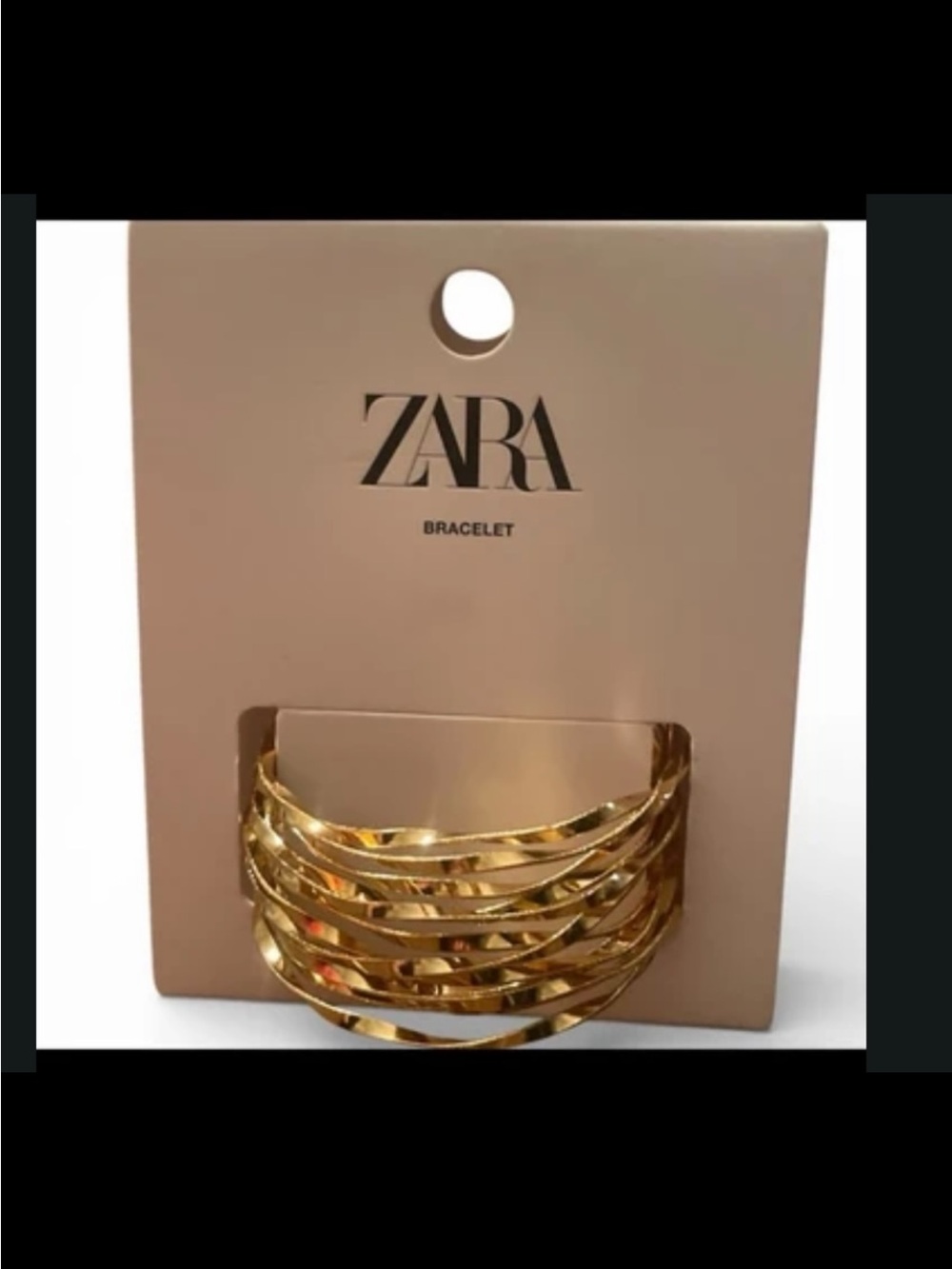 ZARA Gold Stacked Twisted Bangle Bracelet
